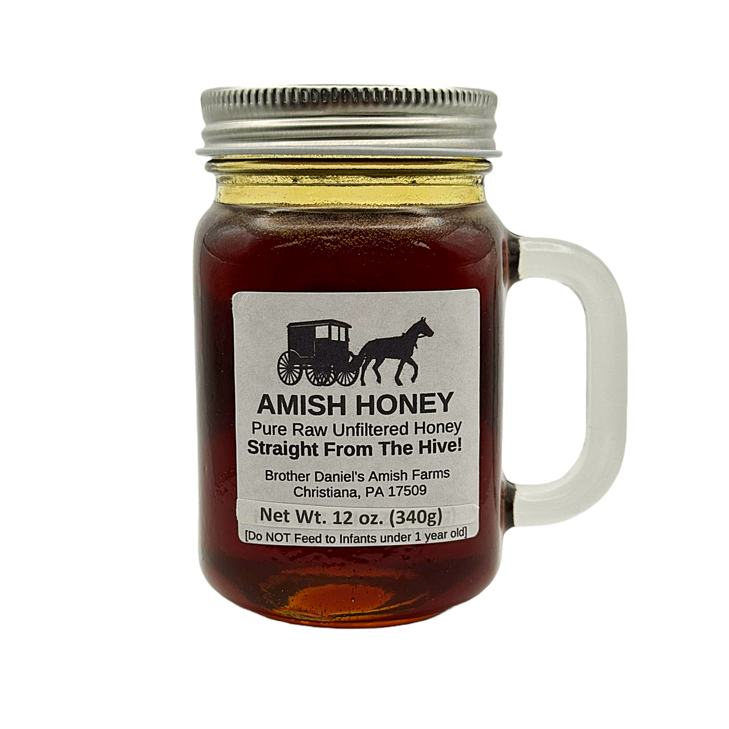 Raw Unfiltered Amish Honey 12 oz