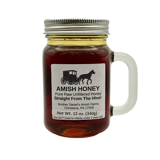 Raw Unfiltered Amish Honey 12 oz